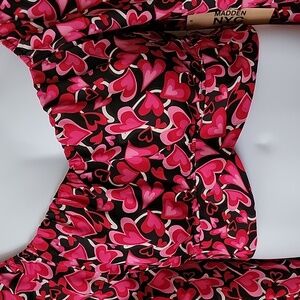 MADDEN NYC Long Sleeve Cropped Top with Hearts Tie Back size XXXL juniors